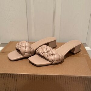 Marc Fisher Braided Tan Women's Mules